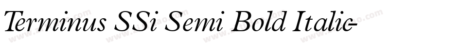 Terminus SSi Semi Bold Italic字体转换